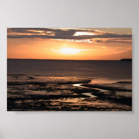 Alaska Sunset bij Cook Inlet Poster (Voorkant)