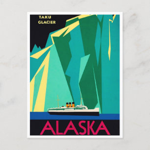 Alaska Taku Glacier Vintage Briefkaart