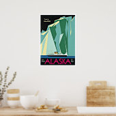 Alaska Taku Glacier Vintage Travel Poster (Keuken)