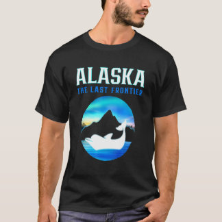 Alaska  The Last Frontier Dolphin Alaska State USA T-shirt