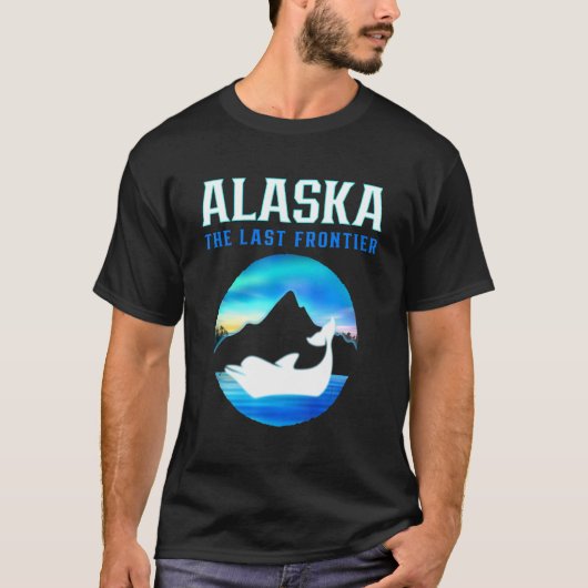 Alaska  The Last Frontier Dolphin Alaska State USA T-shirt (Voorkant)