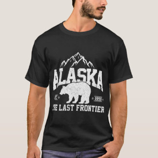 Alaska The Last Frontier EST 1959 Grizzly Beer Mou T-shirt