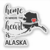 Alaska thuis is waar het hart ligt sticker (Voorkant)