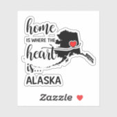 Alaska thuis is waar het hart ligt sticker (Vel)