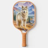 Alaska Timberwolf Pickleball Paddle (Voorkant)