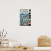 Alaska Totem Poles - Wrangell Alaska Poster (Keuken)