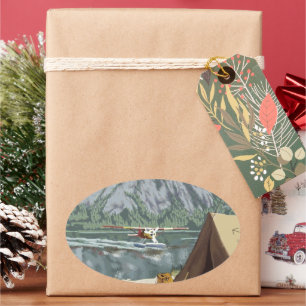 Alaska Travel Ovale Sticker