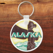 Alaska Travel Totem Pole Eagle Bird Sleutelhanger (Voorkant)