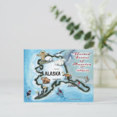 Alaska USA Kaart (Staand voorkant)
