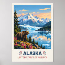 Alaska USA - Oude Reisposter