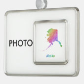 Alaska Verzilverd Kader Ornament (Links)