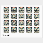 Alaska Vierkante Sticker (Vel)