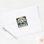 Alaska Vierkante Sticker (Envelop)