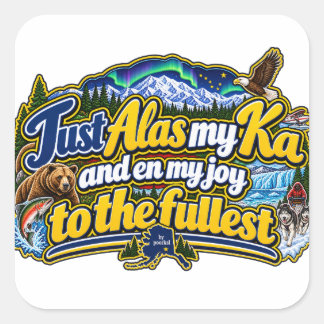 Alaska vierkante sticker