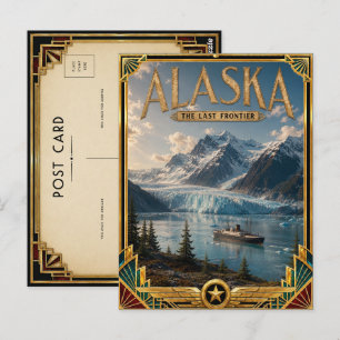 Alaska Vintage Art Deco Gouden Tijdperk Briefkaart