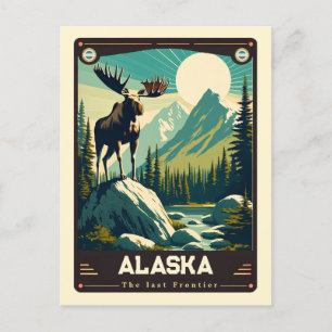 Alaska Vintage van patriottische spirit Briefkaart