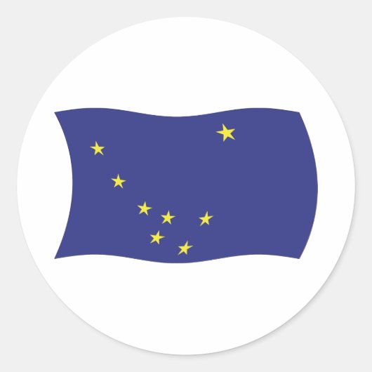 Alaska Vlagsticker Ronde Sticker (Voorkant)