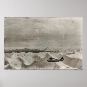 Alaska  vliegtuig Kustgebergte Poster