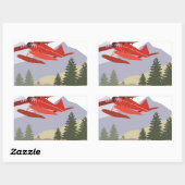 Alaska Vliegtuig Rechthoekige Sticker (Vel)