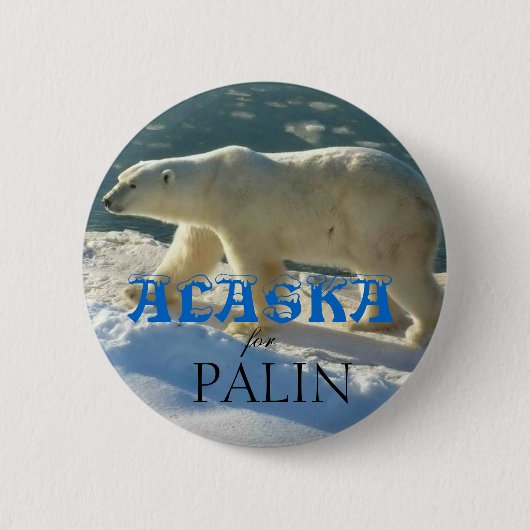 Alaska voor Palin Ronde Button 5,7 Cm (Voorkant)