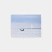 Alaska - walvis en zeilboot post-it® notes (Voorkant)