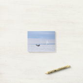 Alaska - walvis en zeilboot post-it® notes (Op bureau)