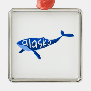 Alaska Walvis Metalen Ornament