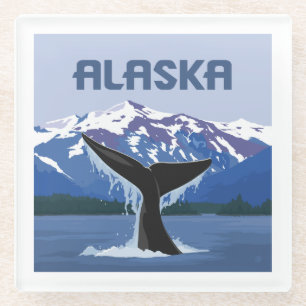 Alaska Walvissprookje Glazen Onderzetter