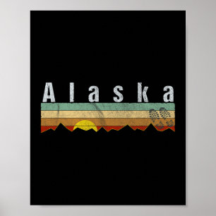 Alaska Wandelen - Vintage Alaska T-shirt Cadeau Poster
