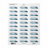 Alaska Waterverf Mountain Landscape Adventure Etiket (Full Sheet)