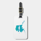 Alaska Wave Salmon Vist Bagagelabel (Voorkant verticaal)