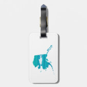 Alaska Wave Salmon Vist Bagagelabel (Achterkant verticaal)