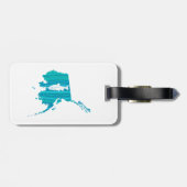 Alaska Wave Salmon Vist Bagagelabel (Achterkant horizontaal)