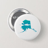 Alaska Wave Salmon Vist Ronde Button 5,7 Cm (Voorkant /achterkant)