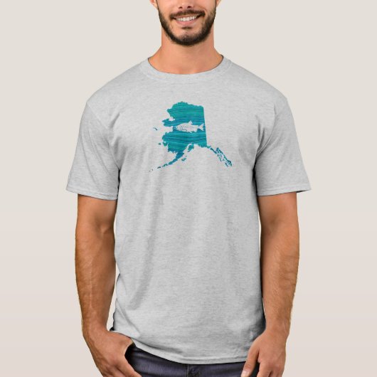 Alaska Wave Salmon Vist T-shirt