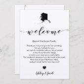 Alaska Wedding Welcome Letter & Itinerary Card Programma (Voorkant / Achterkant)