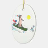 Alaska Whimsical Wildlife Oval Ornament (Links)