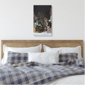 Alaska Winter Night Stretched Canvas Print (Insitu (Slaapkamer))