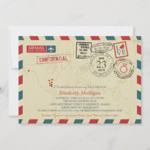 Alaska World Traveler Airmail Vrijgezellenfeest Kaart