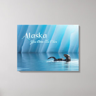 Alaska-You Otter ben hier Canvas Afdruk