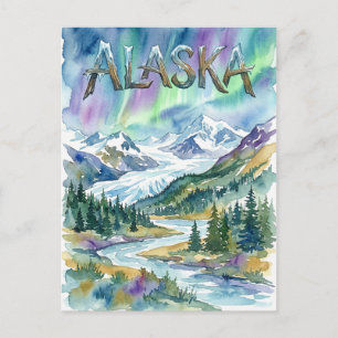 Alaska zicht ansichtkaart briefkaart