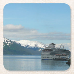 Alaskaanse cruise vakantie reis fotografie vierkante kartonnen onderzetter