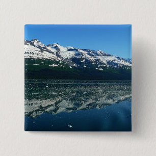Alaskaanse Kustlijn Mooie Natuurfotografie Vierkante Button 5,1 Cm