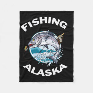 Alaskaanse Vis Alaska's Wilde Zalm Souvenir Vissen Fleece Deken