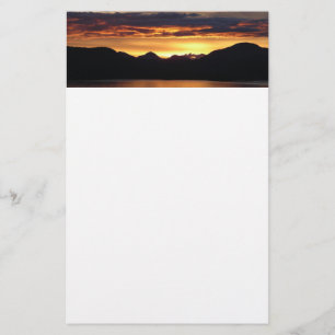Alaskaanse Zonsondergang I Mooie Alaska-fotografie Briefpapier