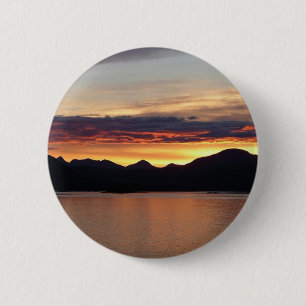 Alaskaanse Zonsondergang I Mooie Alaska-fotografie Ronde Button 5,7 Cm