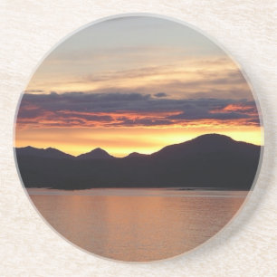 Alaskaanse Zonsondergang I Mooie Alaska-fotografie Zandsteen Onderzetter