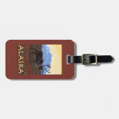 AlaskaCariou Vintage Travel Poster Bagagelabel (Voorkant horizontaal)