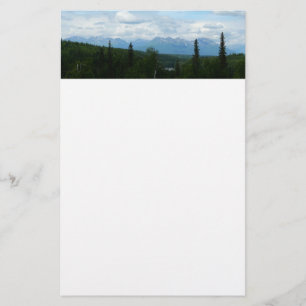 Alaskagebergte panorama fotografie briefpapier