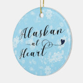 Alaskan au coeur, ornement d'arbre de Noël, Alaska (Gauche)